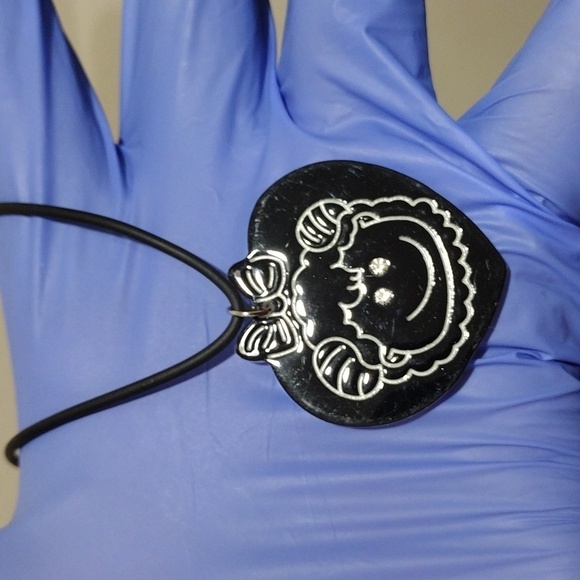 The Ram (Aries) March 21– April 19 Black Zodiac Pendant Rubber Cord Necklace - Picture 3 of 5